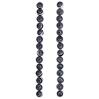 Black & White Eye-Dot Glass Round Beads, 10mm by Bead Landing™