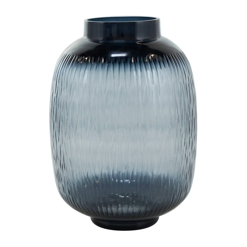 Black & Gray Ombre Glass Vase Set
