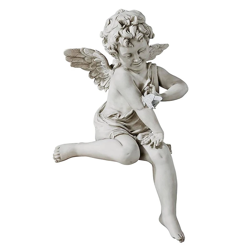 Design Toscano 25" Peaceful Presence Angel Sitter Garden Statue