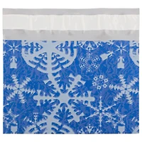 JAM Paper 5" x 6.125" Blue with White Snowflakes Premium Foil Envelopes