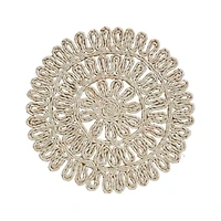 Hello Honey® 15" Round Beige Woven Straw Placemat