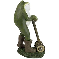 Design Toscano 13" Garden Toad Lawn Mower Frog Statue