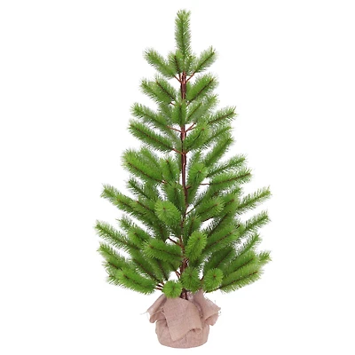 3ft. Unlit Fir Artificial Christmas Tree in Burlap Sack