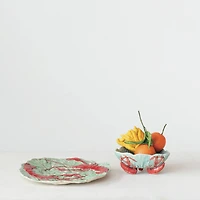 Hello Honey® 10.25" Red & Blue Lobster Feast Stoneware Plates, 6ct.