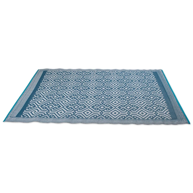 DII® Blue Moroccan Outdoor Rug, 4ft. x 6ft.