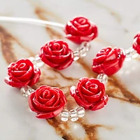 Stone Composite Flower Beads