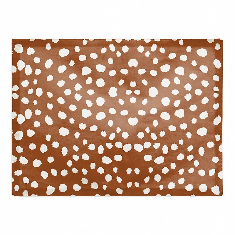Teracotta Spots 18" x 14" Cotton Twill Placemat