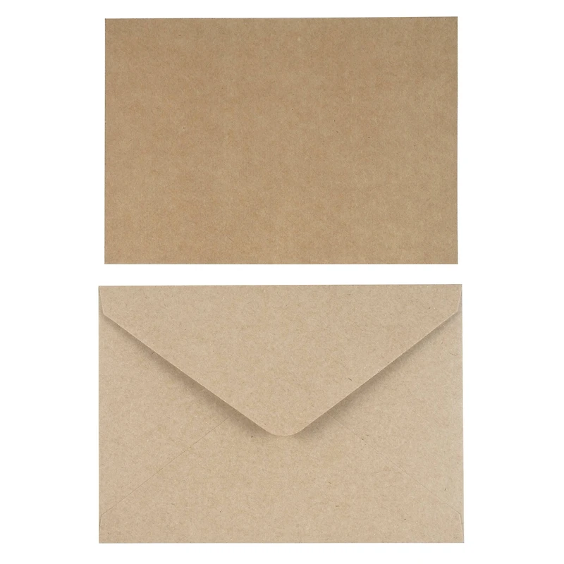 12 Packs: 10 ct. (120 total) 5" x 7" Kraft Flat Cards & Envelopes by Recollections™