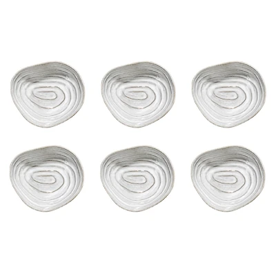 Hello Honey® 7.25" White Stoneware Shell Bowls, 6ct.