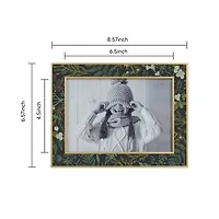 5" x 7" Holiday Pattern with Gold Edges Plastic Frame by Studio Décor