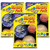 TREND Enterprises® Planets Classic Accents® Variety Pack, 3 Packs of 132
