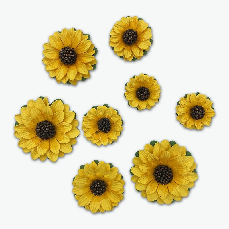 49 And Market Amber Sunflower Paper Flowers, 8ct.