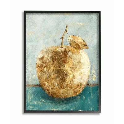 Stupell Industries Golden Apple Painting Wall Art in Frame