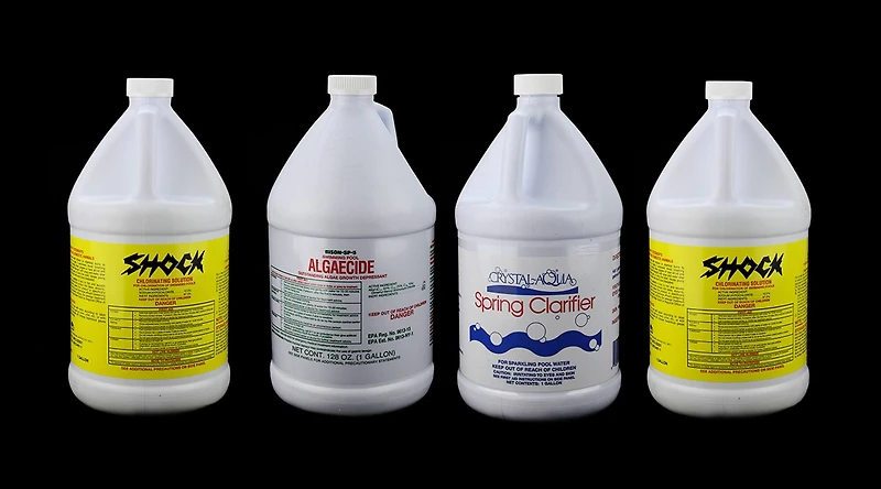 Pool Central 4 Piece Crystal-Aqua Swimming Pool Opening Kit