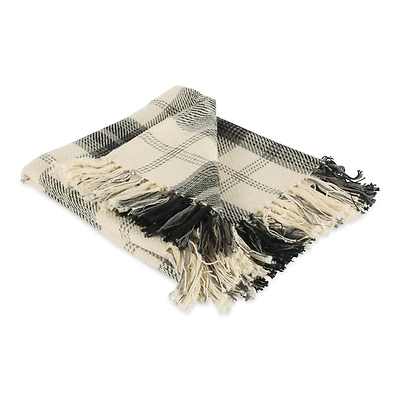 DII® Black & Cream Farmhouse Woven Throw