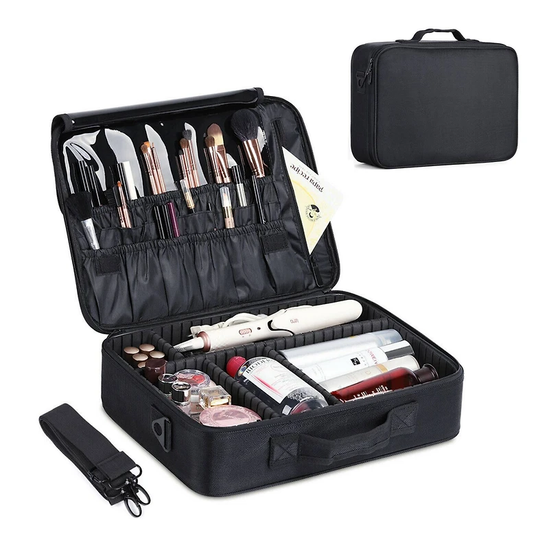 NEX™ Large Black Travel Cosmetic Organizer