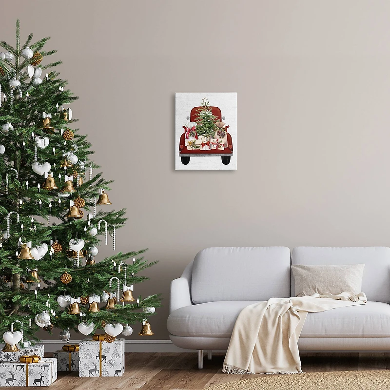 Stupell Industries Country Truck Christmas Gifts Canvas Wall Art