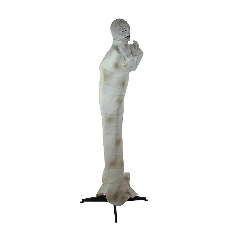 5ft. Pre-Lit White & Brown Animated Mummy with Glowing Eyes Halloween Décor