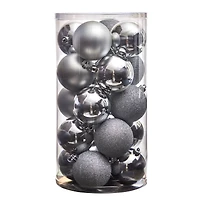20ct. 3" Silver Shatterproof Christmas Ornaments