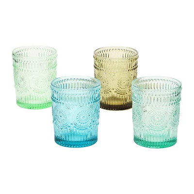 Hello Honey® 12oz. Embossed Drinking Glasses, 4ct.