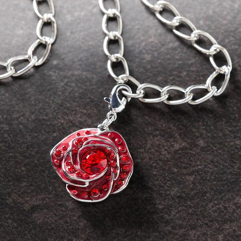 Red Austrian Crystal Rose Charm by Bead Landing™
