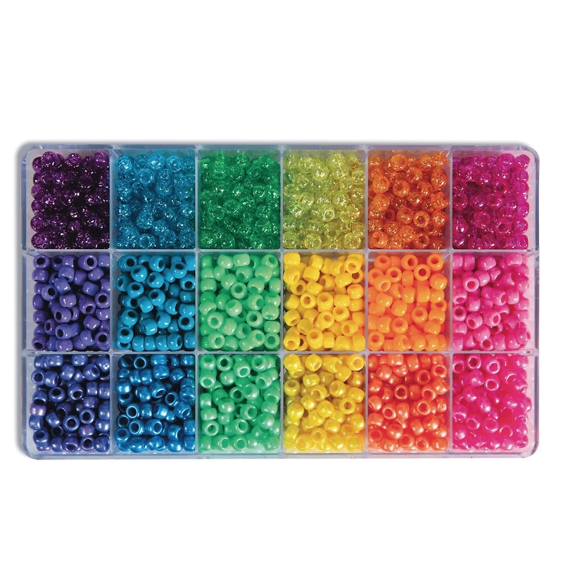 The Beadery® Sparkle & Brights Pony Bead Box Set, 9mm