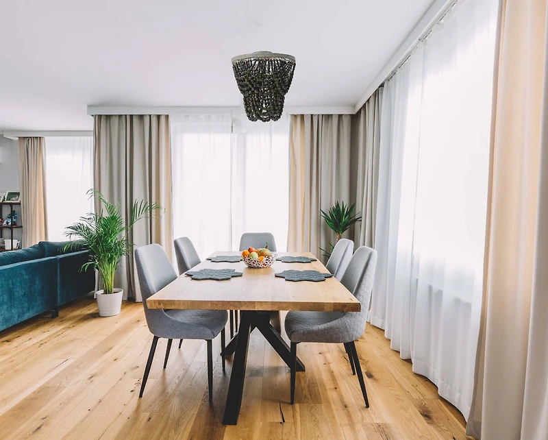 Hello Honey® 2-Tier Draped Wood Bead Semi-Flush Mount Ceiling Light