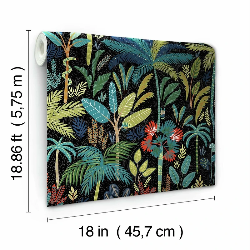 RoomMates Tropical Eden Peel & Stick Wallpaper