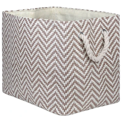 DII® Large Stone Chevron Rectangle Woven Paper Basket