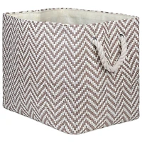 DII® Large Stone Chevron Rectangle Woven Paper Basket