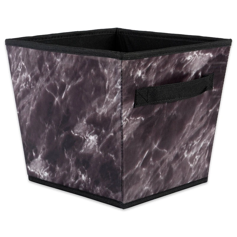 DII® Small Black Marble Trapezoid Laundry Bin Set, 3ct.