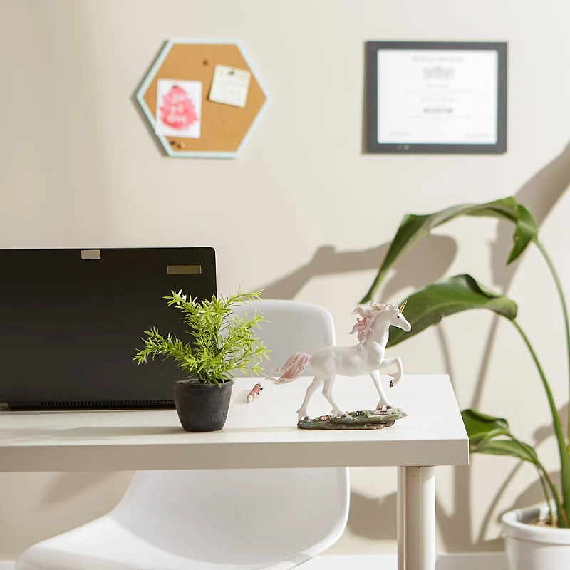 Unicorn Running Through Crystals Figurine 8" x 2.25" x 6.37