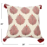 Hello Honey® Fern Frond Square Pillow Cover with Tassels