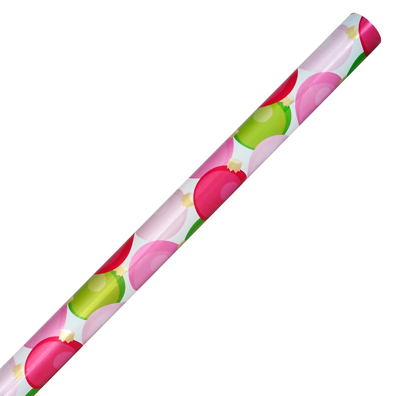 30" x 24ft. Jolly Ornaments Foil Gift Wrap by Celebrate It™