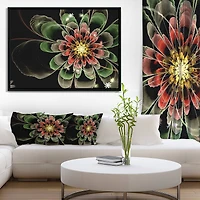 Designart - Abstract Green Fractal Flower