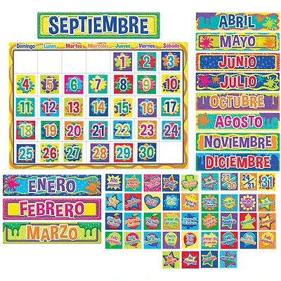 Eureka® Color My World Spanish Calendar Bulletin Board Set