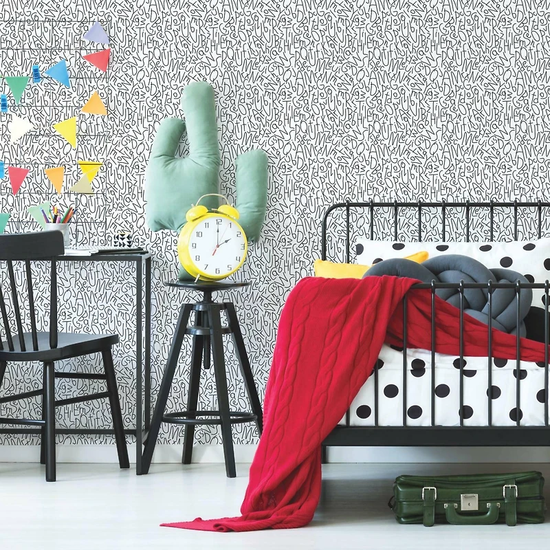 RoomMates Alphabet Jumble Peel & Stick Wallpaper