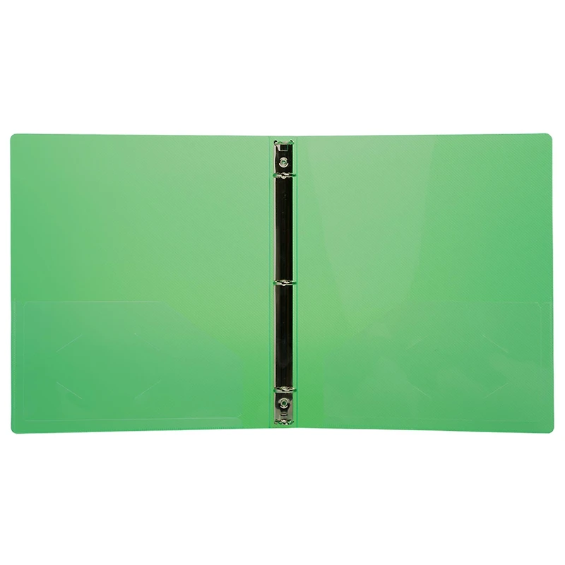 JAM Paper 0.75" Green Glass twill Plastic 3-Ring Binder