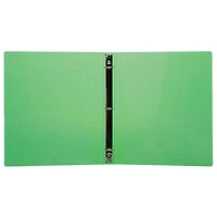 JAM Paper 0.75" Green Glass twill Plastic 3-Ring Binder