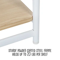 6 Pack: Honey Can Do 33" Small 3-Tier Wood & Metal Shelf