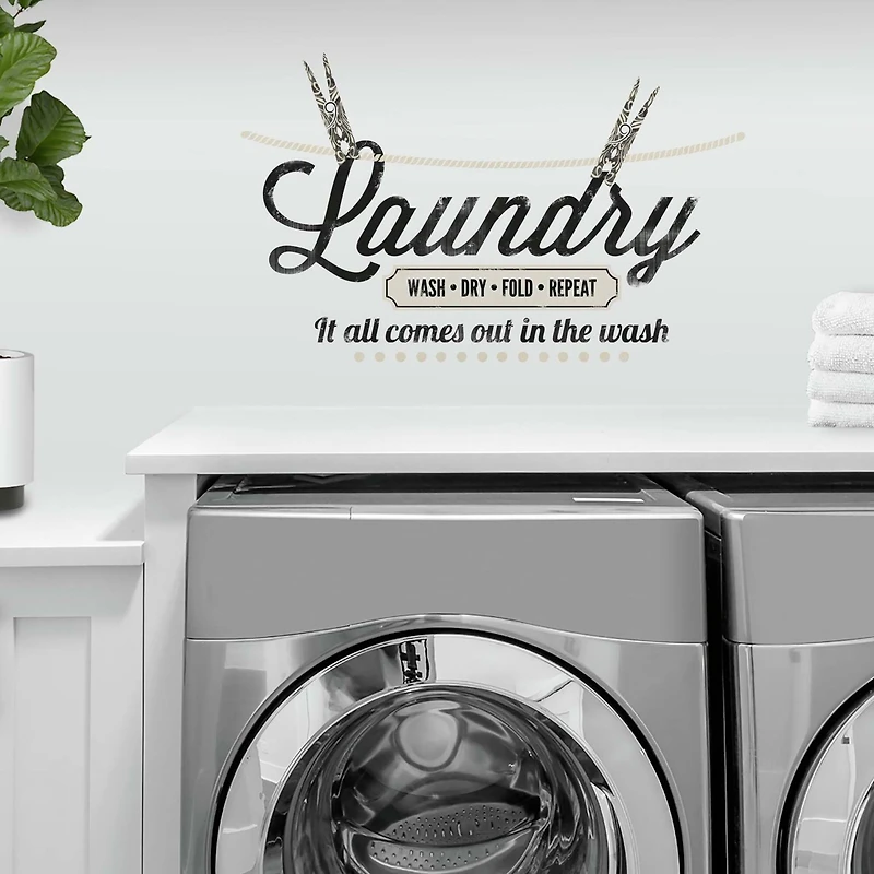 RoomMates Laundry Quote Peel & Stick Wall Decals