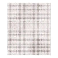 Holiday Gray Plaid 50x60 Sherpa Fleece Blanket