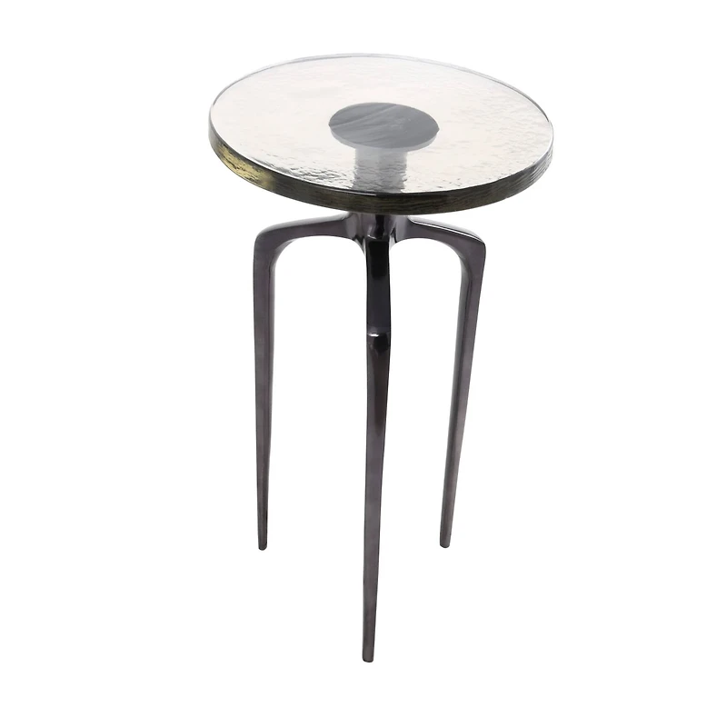 22" Accent Table with Textured Glass Tabletop