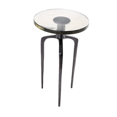 22" Accent Table with Textured Glass Tabletop