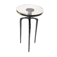 22" Accent Table with Textured Glass Tabletop