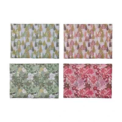Hello Honey® 28" Wrapping Paper Sheets with Flora & Fauna Patterns, 12ct.