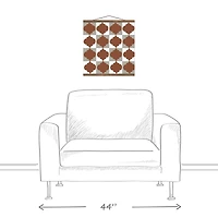 Two Tone Tile 16" x 16" Teak Hanging Canvas