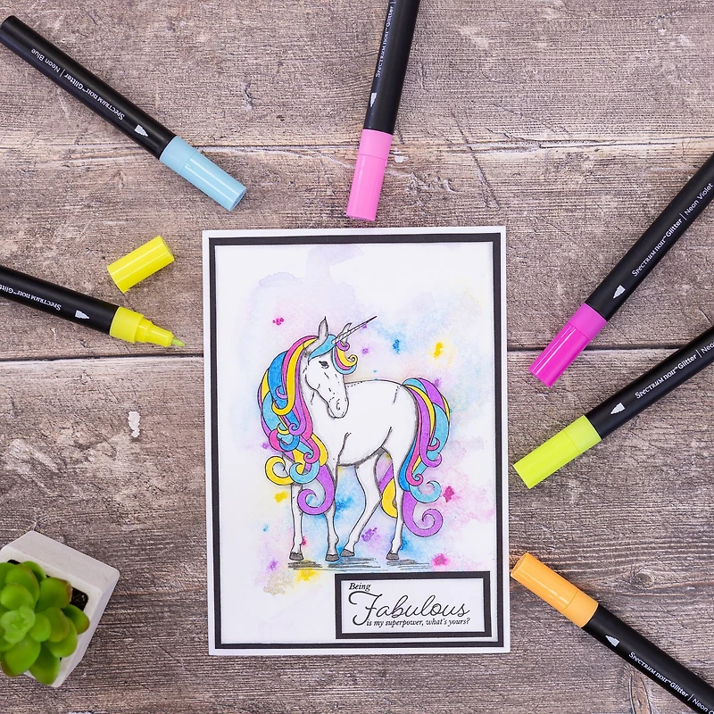 Spectrum Noir™ Neon Lights Glitter Marker Set