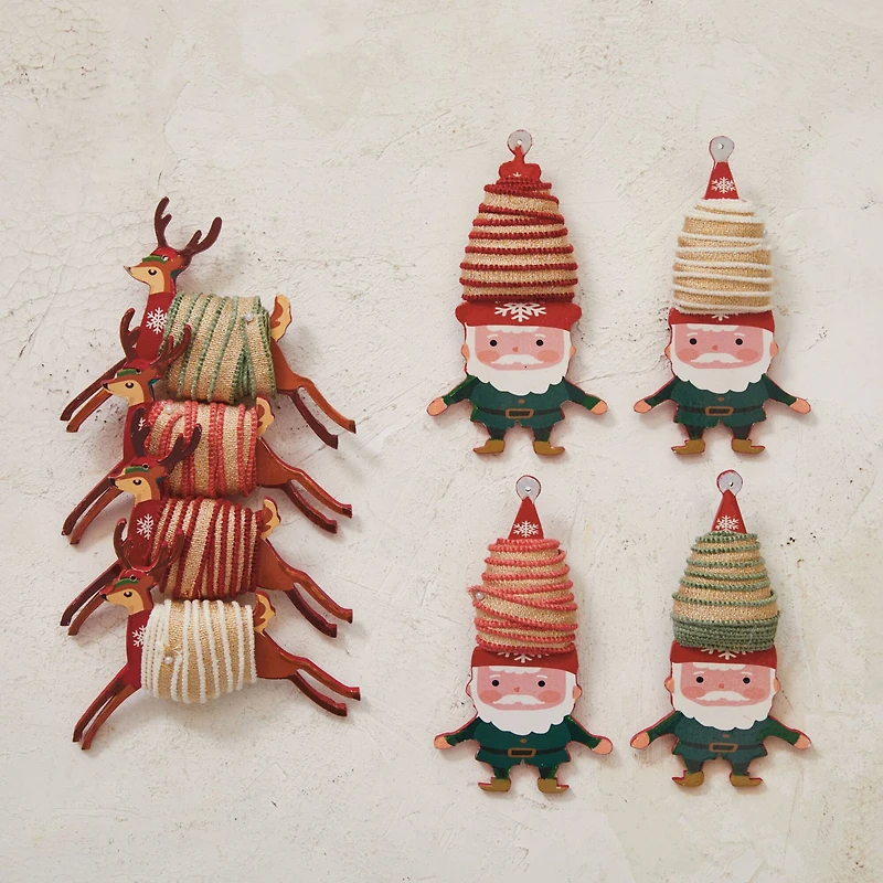 Hello Honey® 5yd. Gold Metallic Cotton Ribbon on Reindeer Spool Set