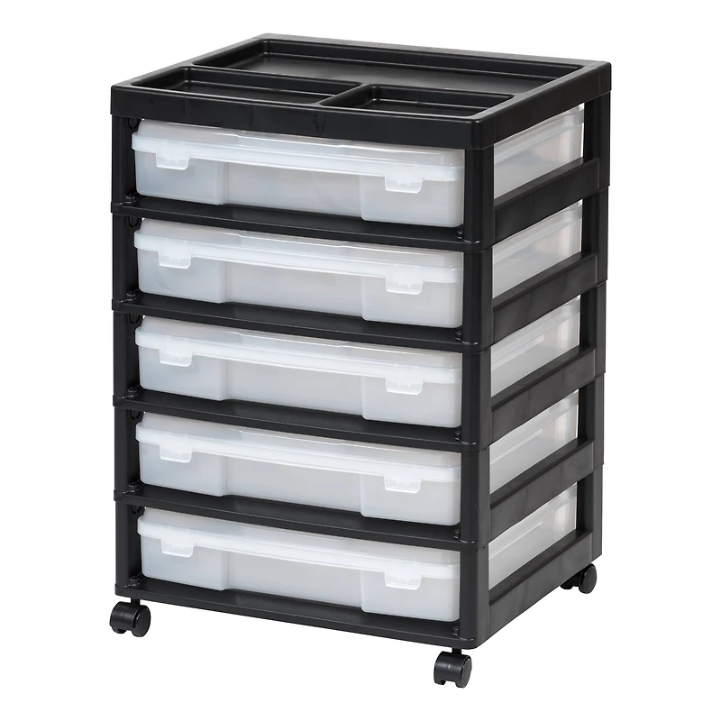 IRIS Black 5-Case Scrapbook Cart